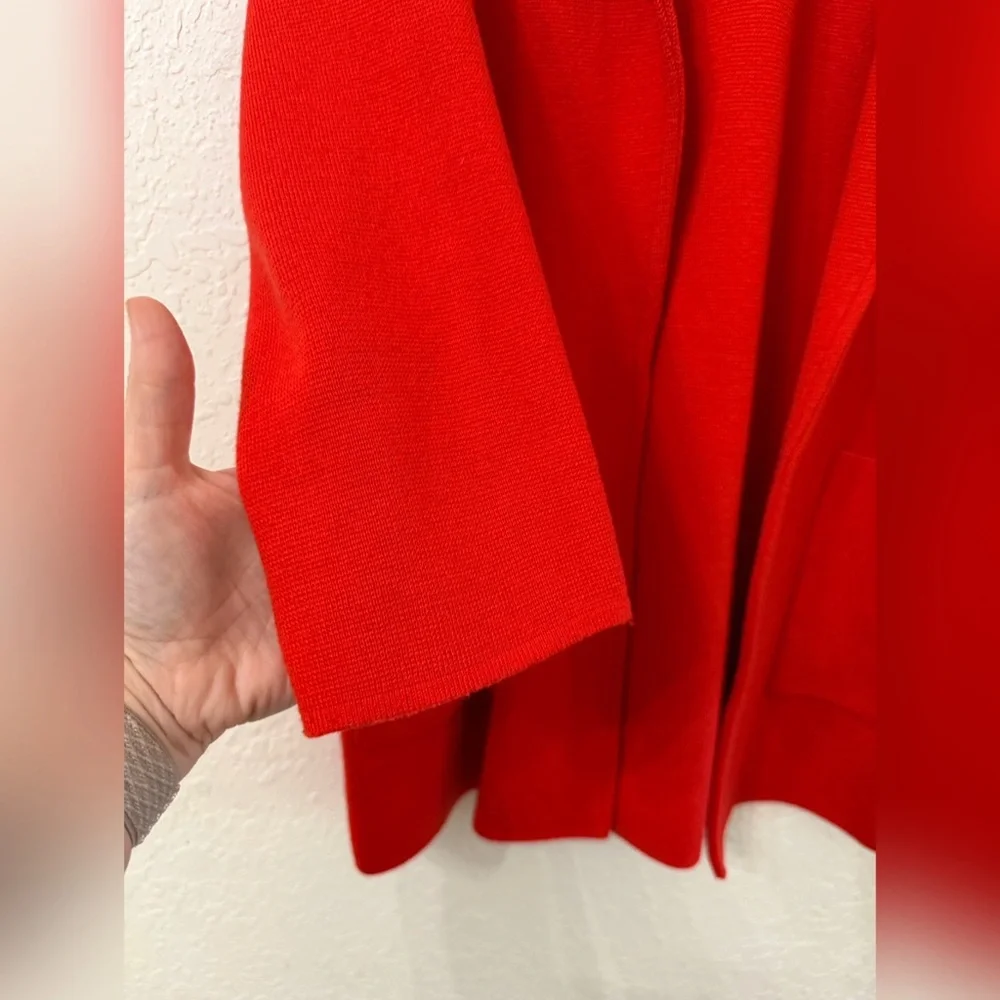 J. Crew 365 Red Sophie Open Front Sweater Blazer Cardigan - S